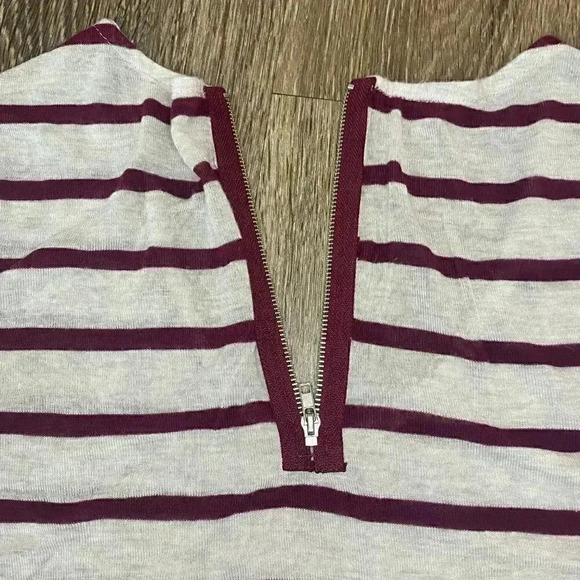 Womens Red and Grey Stripe Tunic - M - Picture 7 of 7